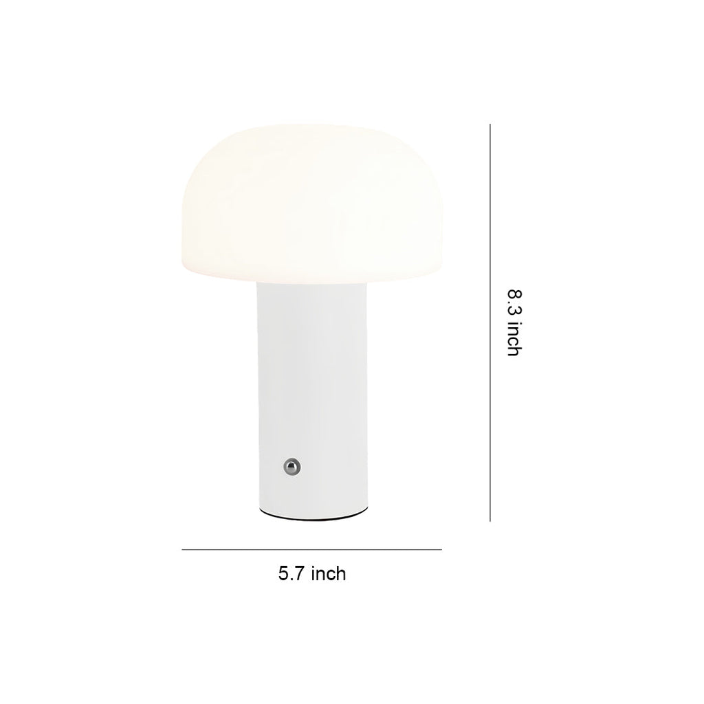FENWICK IRON STEM MUSHROOM SHADE TABLE LAMP
