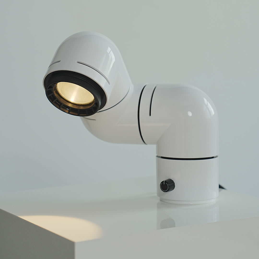 WINTHROP INDUSTRIAL PIPE ROTATING TABLE LAMP
