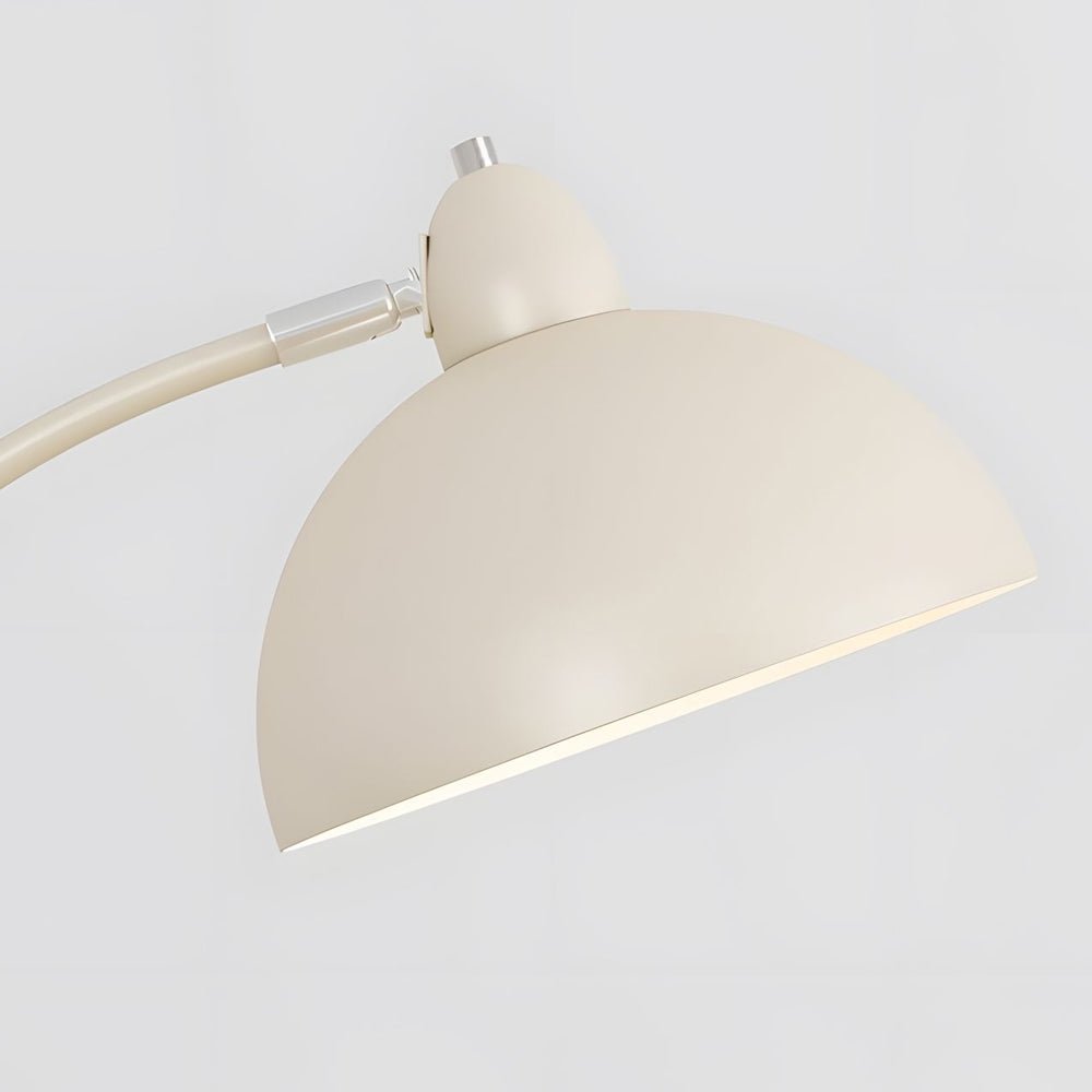 WINTERBOURNE WHITE ARC FLOOR LIGHT WITH DOME SHADE