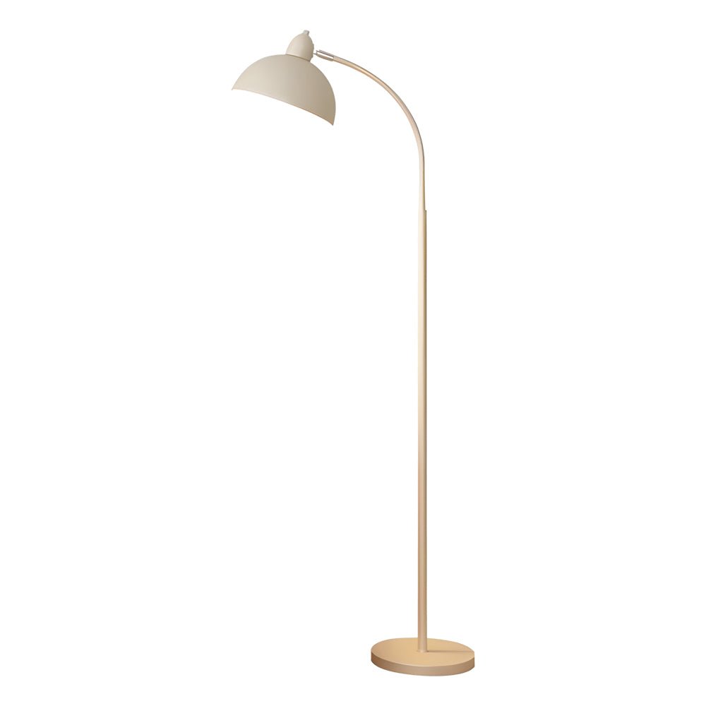 WINTERBOURNE WHITE ARC FLOOR LIGHT WITH DOME SHADE