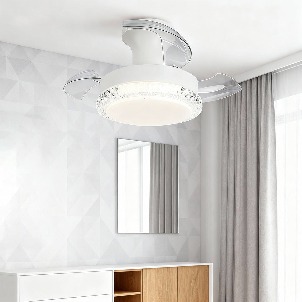 WINTERBOURNE TRIO BLADES FLUSH-MOUNTED CEILING LIGHT FAN
