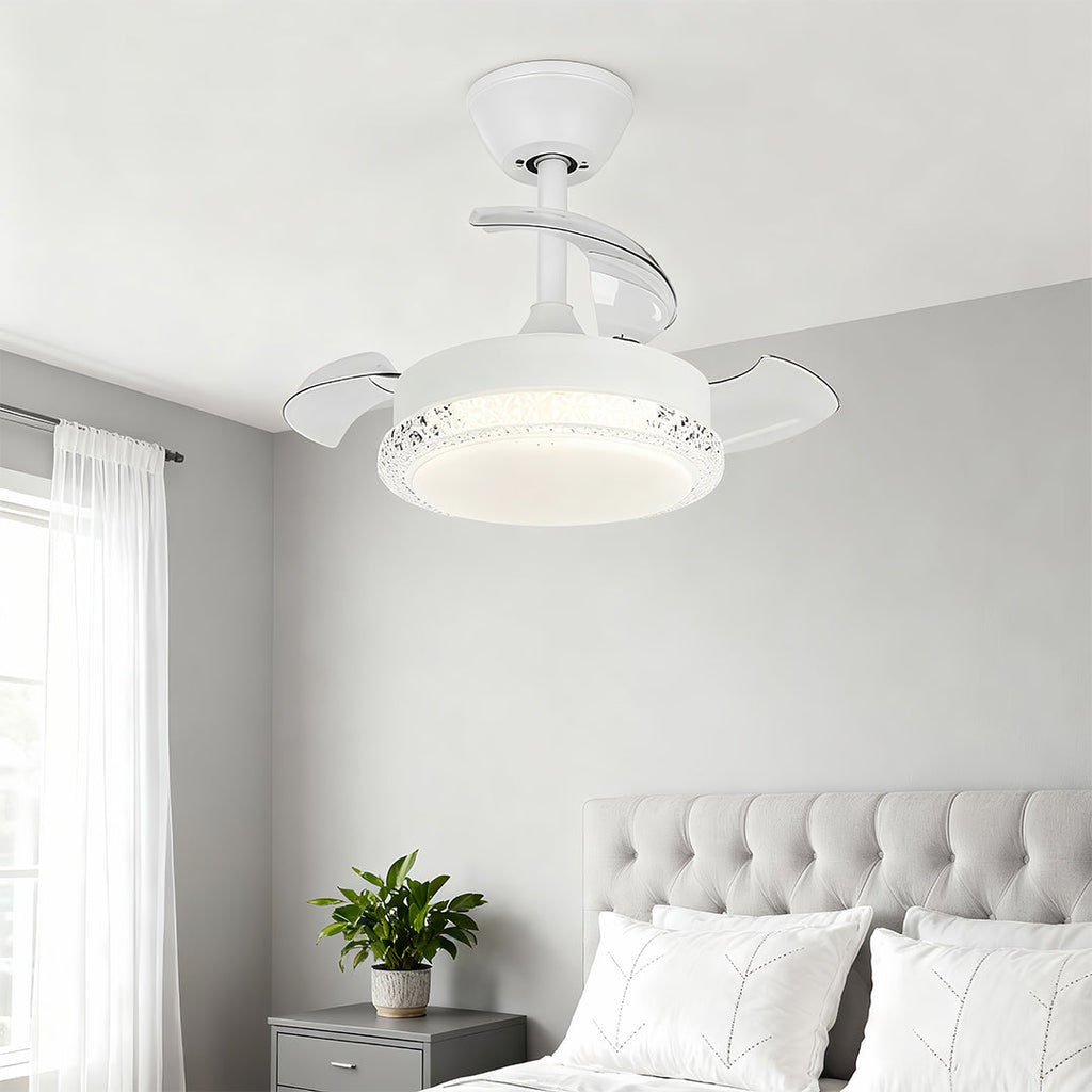 WINTERBOURNE TRIO BLADES FLUSH-MOUNTED CEILING LIGHT FAN