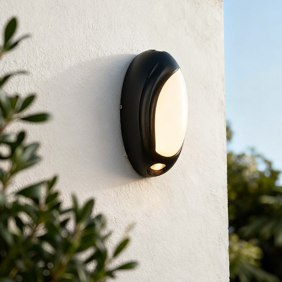 RAVENSHIRE BLACK GEOMETRIC OUTDOOR WALL LANTERN