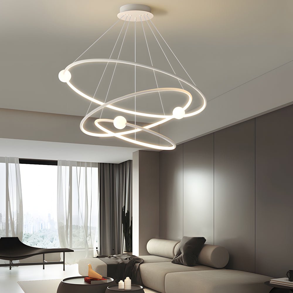 RAVENSHIRE MODERN RINGED LED PENDANT LIGHT