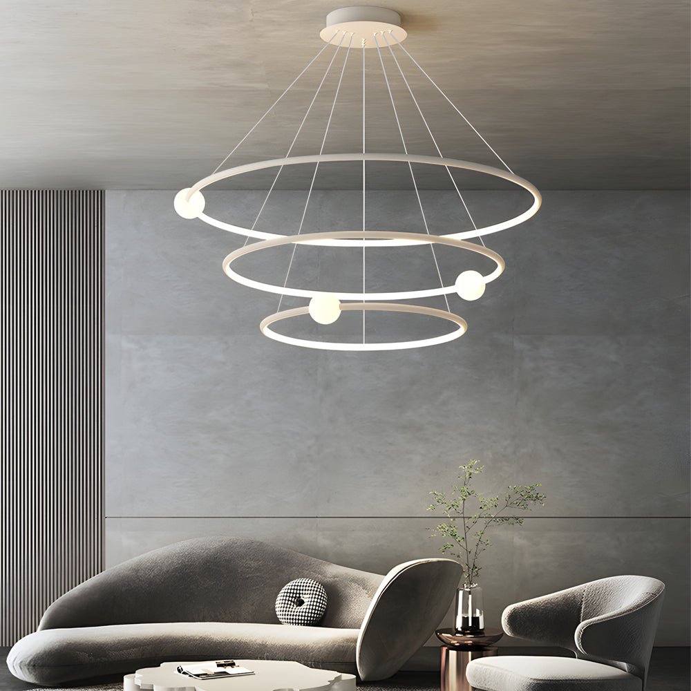 RAVENSHIRE MODERN RINGED LED PENDANT LIGHT