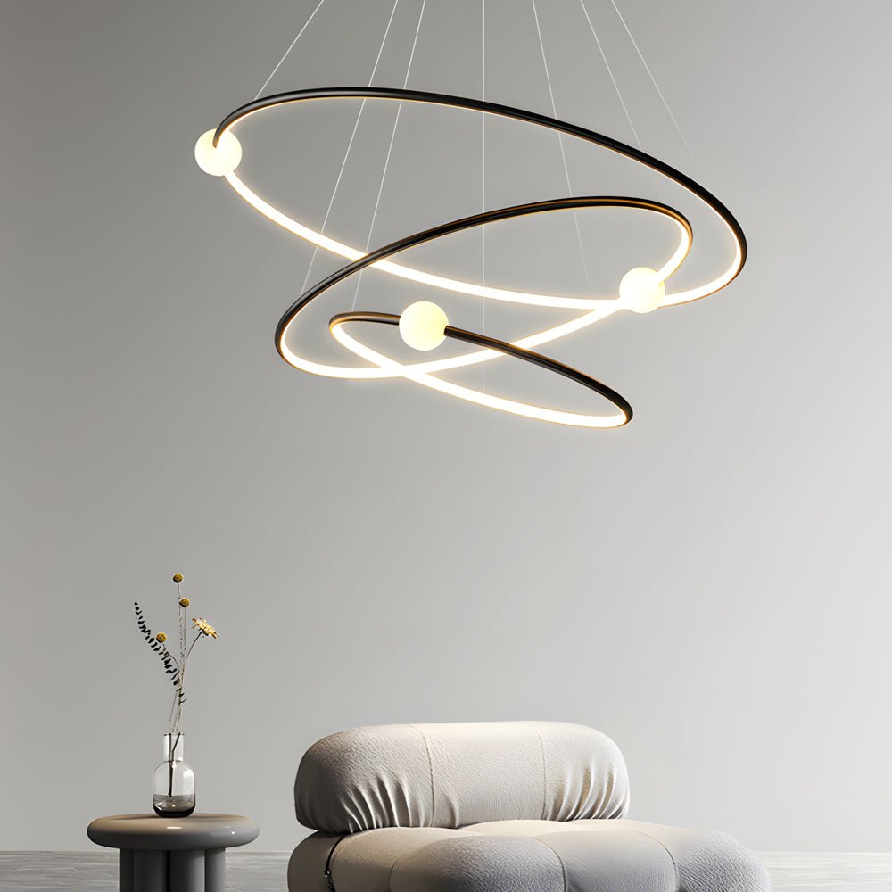 RAVENSHIRE MODERN RINGED LED PENDANT LIGHT