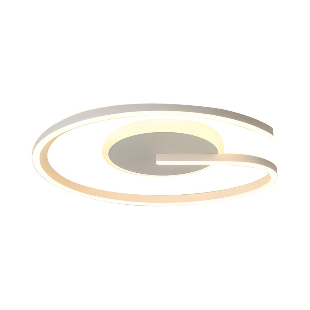 WHITBY MONOCHROME CIRCLE FLUSH MOUNT LED CEILING LANTERN