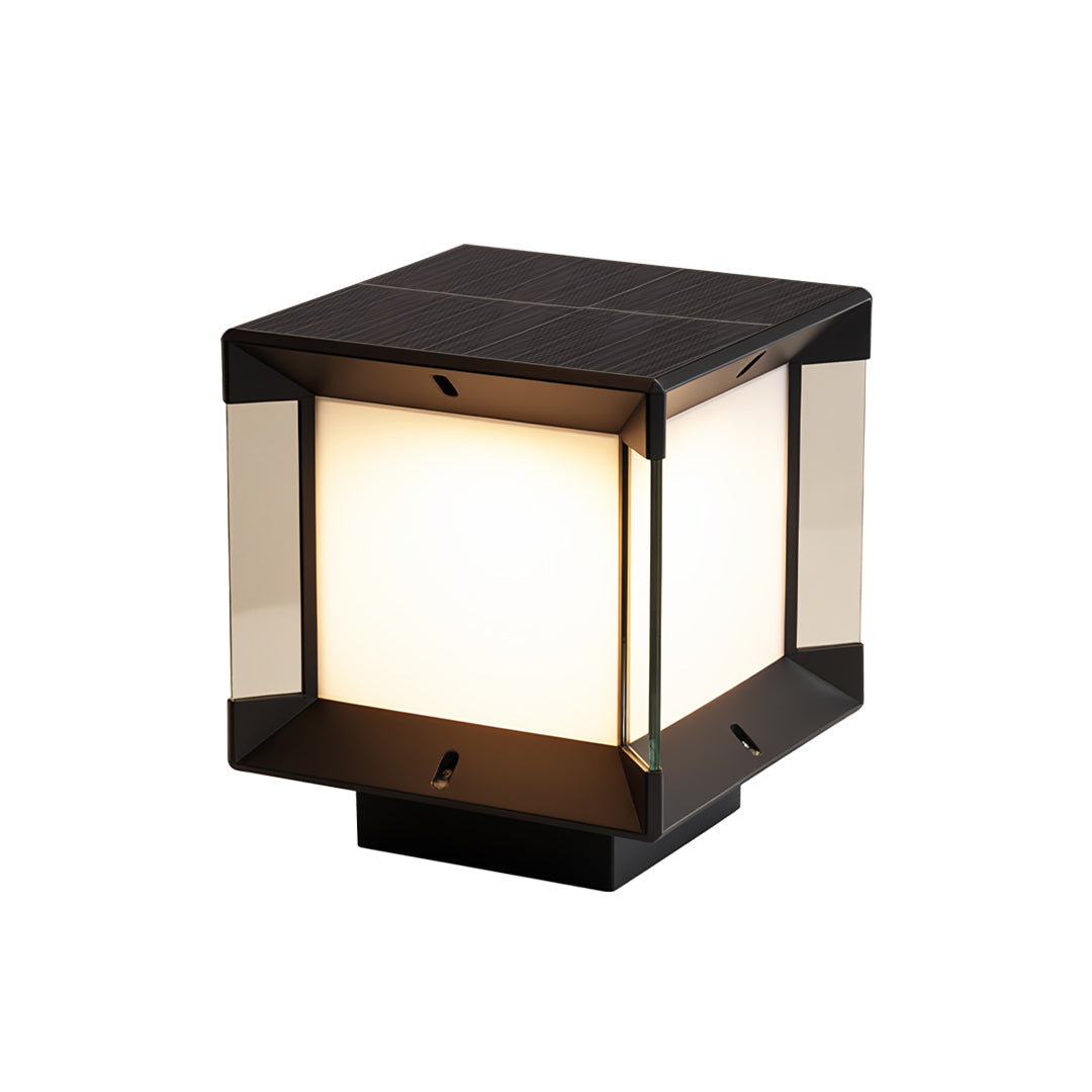 WINTHROP MODERN OUTDOOR PILLAR LANTERN, WEATHERPROOF DESIGN