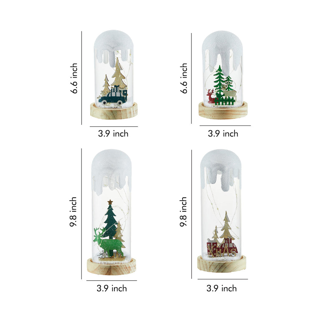 WINTERDALE WOODEN SNOWSCAPE LANTERN ORNAMENT