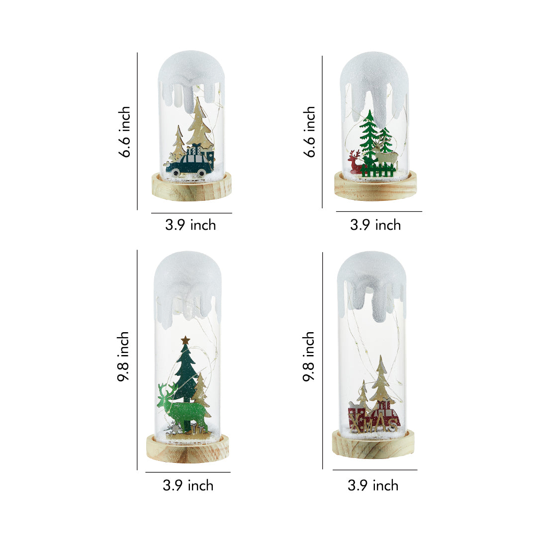 WINTERDALE WOODEN SNOWSCAPE LANTERN ORNAMENT