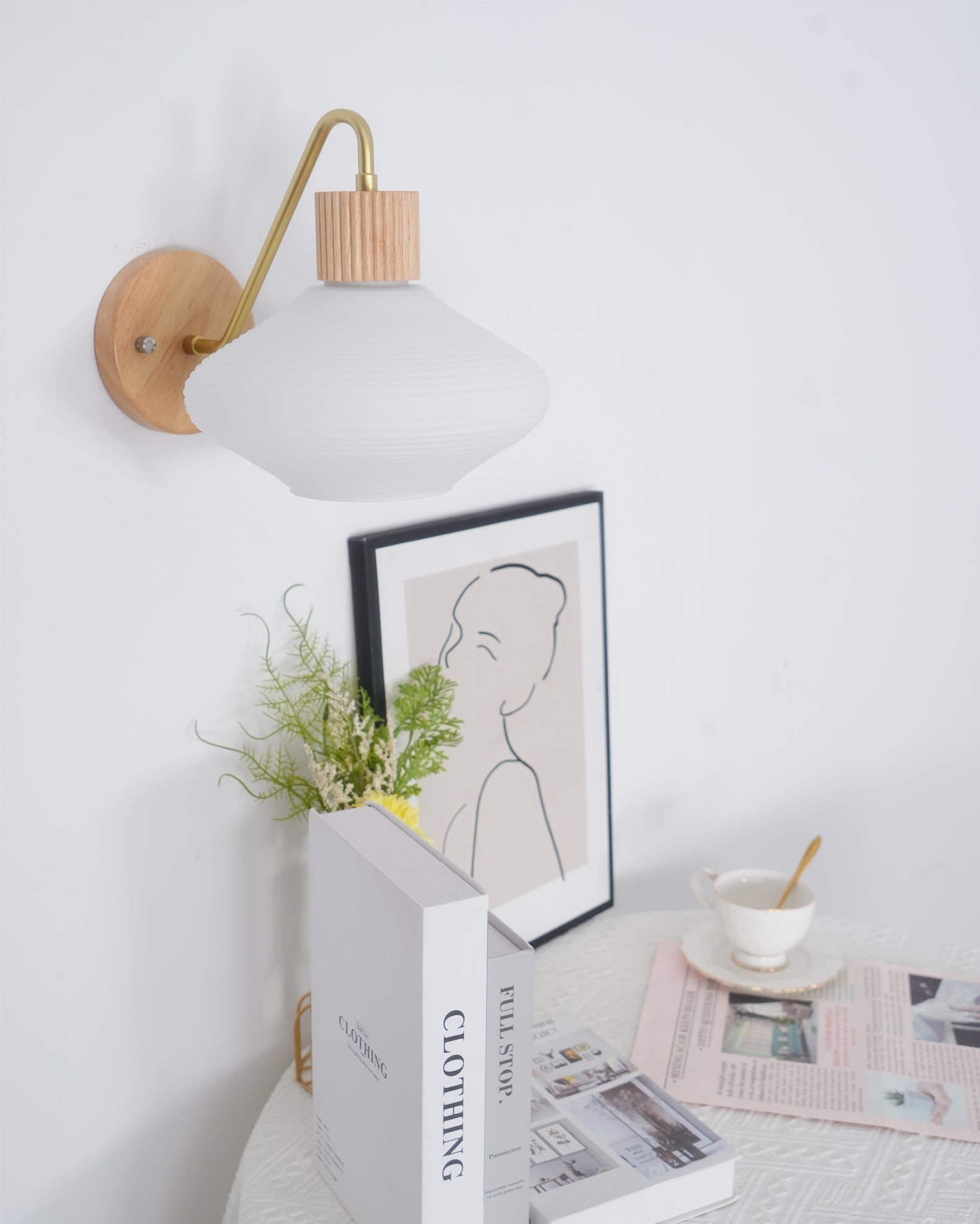 FARNWORTH TAPERED BRASS WALL SCONCE