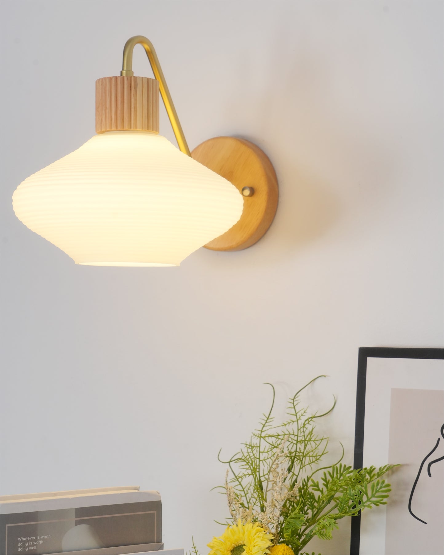 FARNWORTH TAPERED BRASS WALL SCONCE