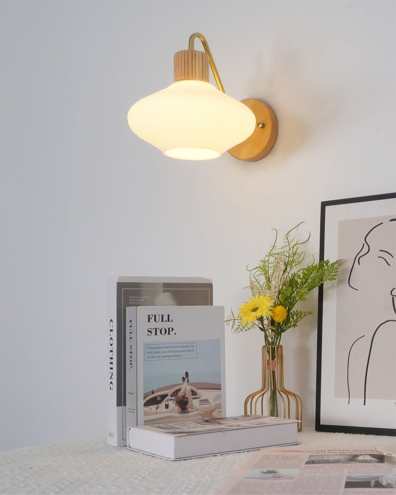 FARNWORTH TAPERED BRASS WALL SCONCE