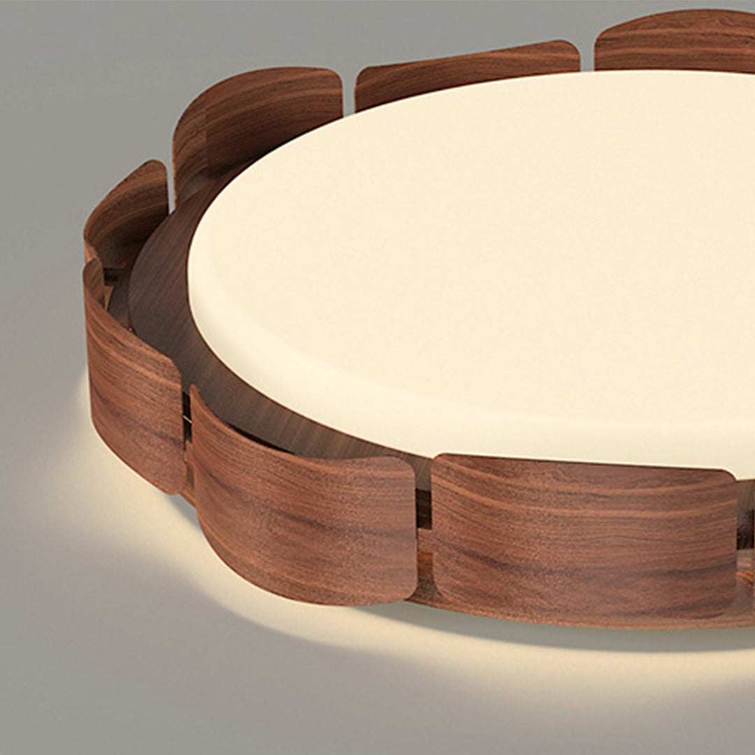 WINDSOR WOODEN RAY FLUSH MOUNT LIGHTING