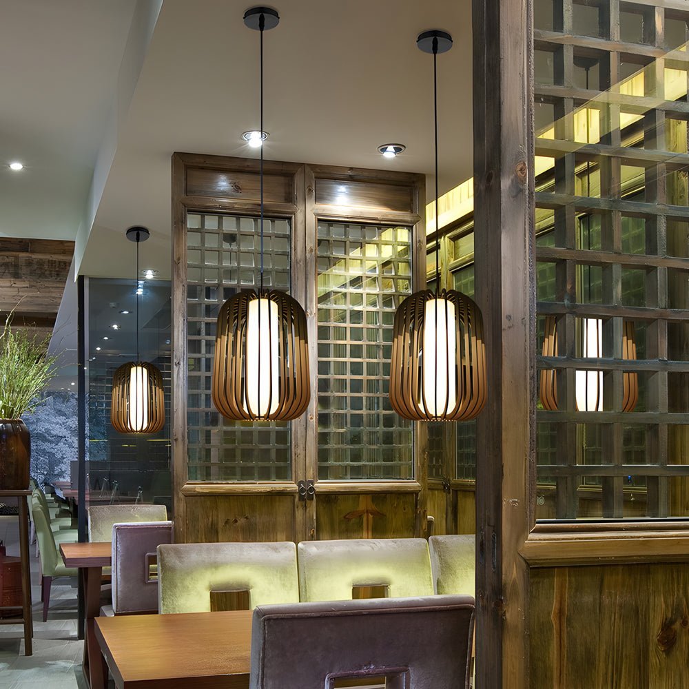 FENWICK WOODEN LANTERN PENDANT LIGHTING