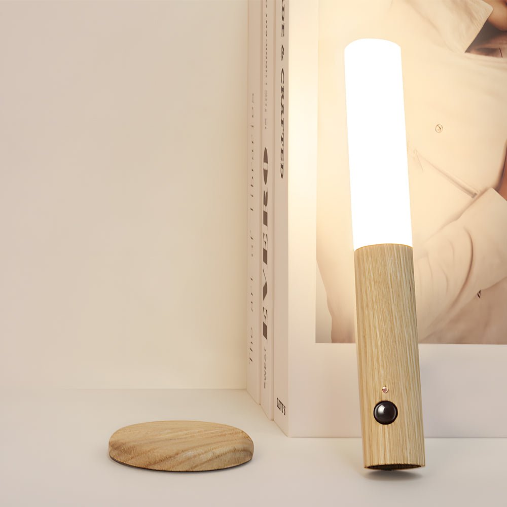THORNBURY WOODEN MOTION-ACTIVATED NIGHT LAMP WITH USB CHARGING AND MAGNETIC ATTACHMENT