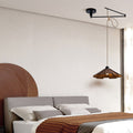 WINTHROP WOODEN SWING ARM CHANDELIER WITH TRIPLE DIMMING OPTIONS