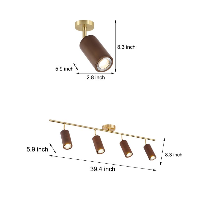 WINDSOR WOODEN SLIDE RAIL LED SPOTLIGHTS