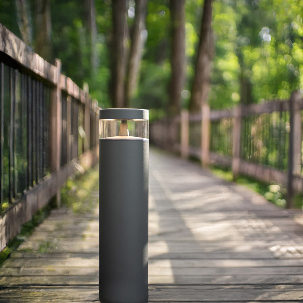 WINTERBOURNE OUTDOOR PATHWAY ILLUMINATOR, LED WATER-RESISTANT MINIMALIST LANTERN