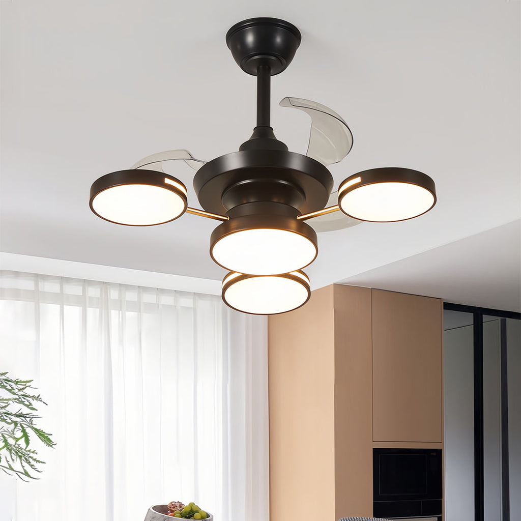 VIVIENNE FRENCH IRON TRIO LIGHT CEILING FAN