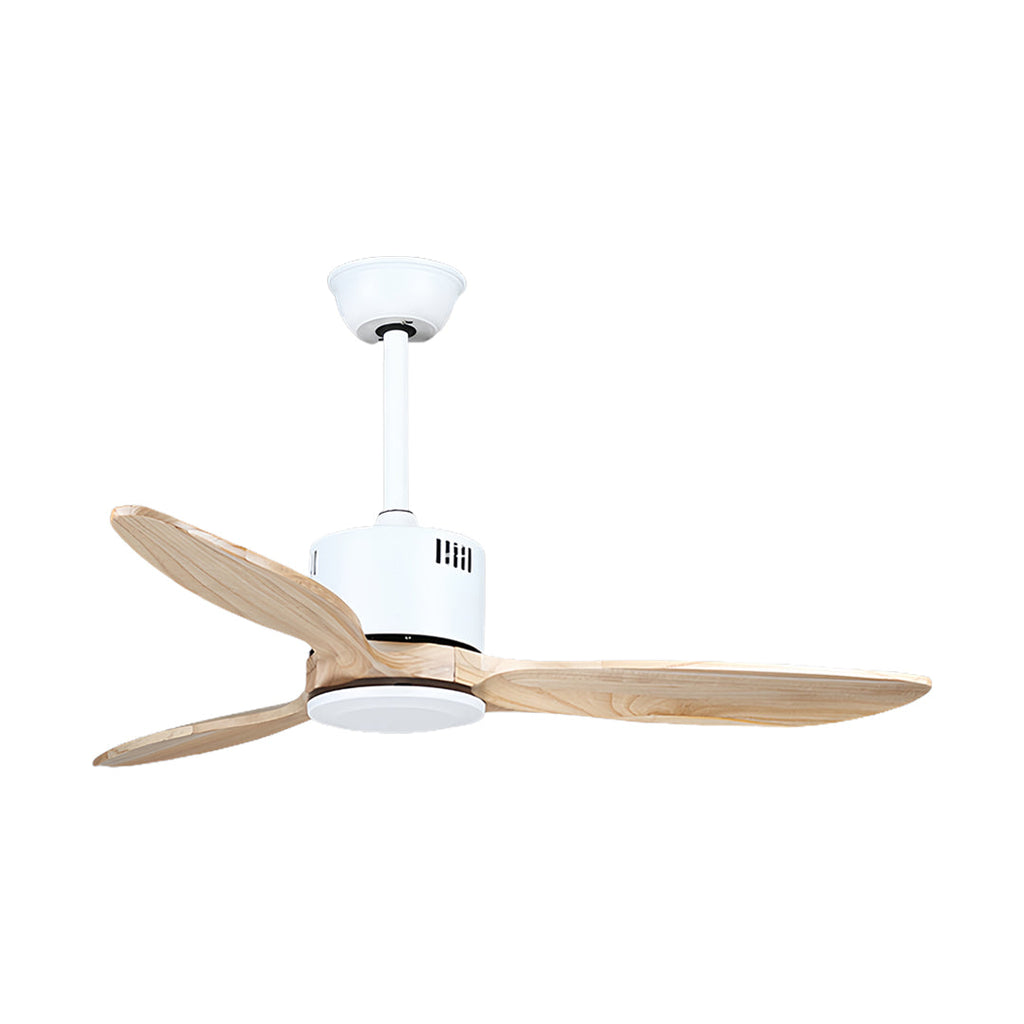 WINTERBOURNE WOODEN FLUSH MOUNT CEILING FAN WITH LIGHT AND SILENT DC MOTOR