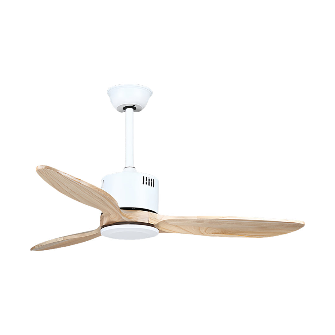 WINTERBOURNE WOODEN FLUSH MOUNT CEILING FAN WITH LIGHT AND SILENT DC MOTOR