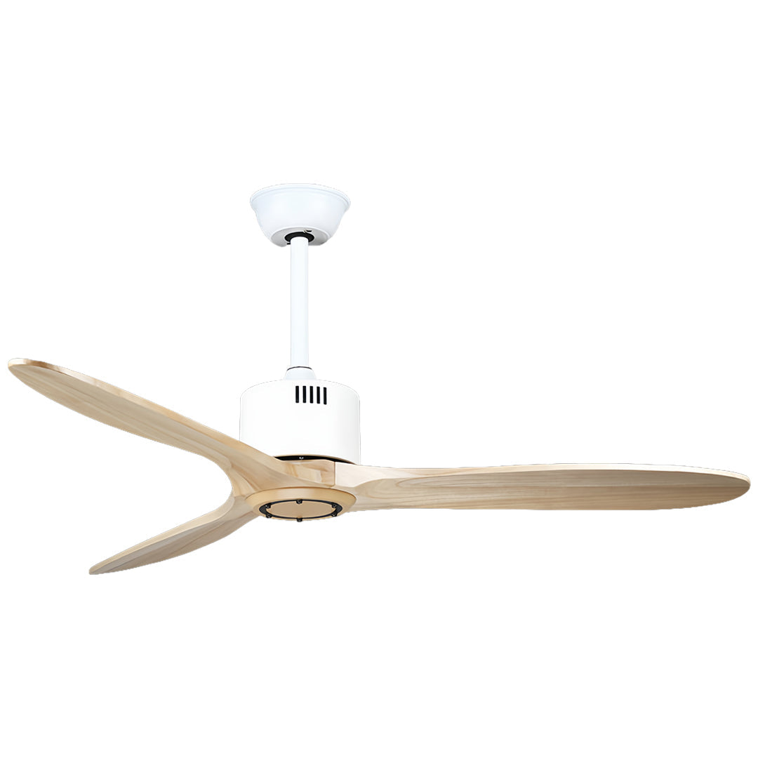WINTERBOURNE WOODEN FLUSH MOUNT CEILING FAN WITH LIGHT AND SILENT DC MOTOR