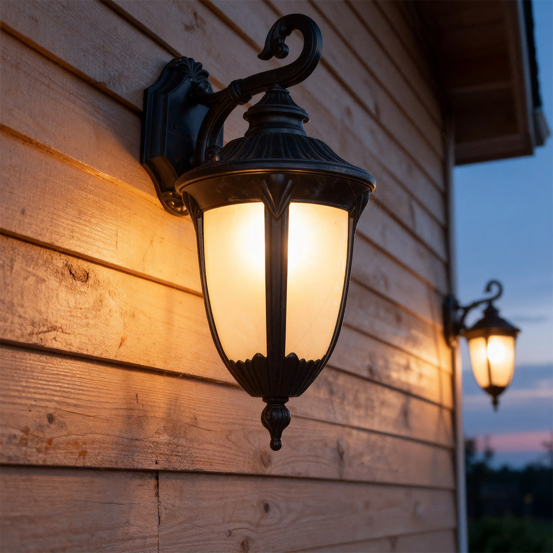 WINTERBOURNE CHARCOAL OUTDOOR SCONCE WITH GLASS CANOPY