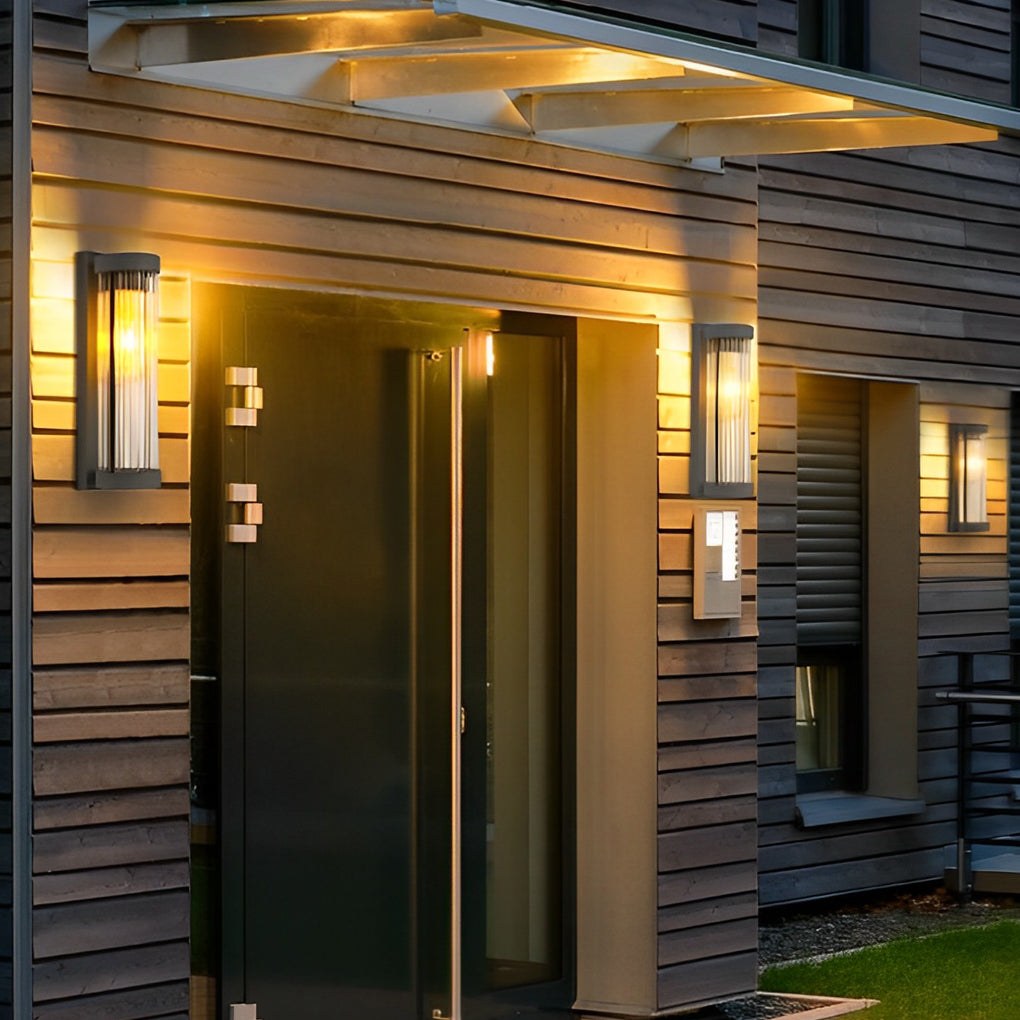BRIDGEMAN MODERN BLACK OUTDOOR SCONCE LIGHTING