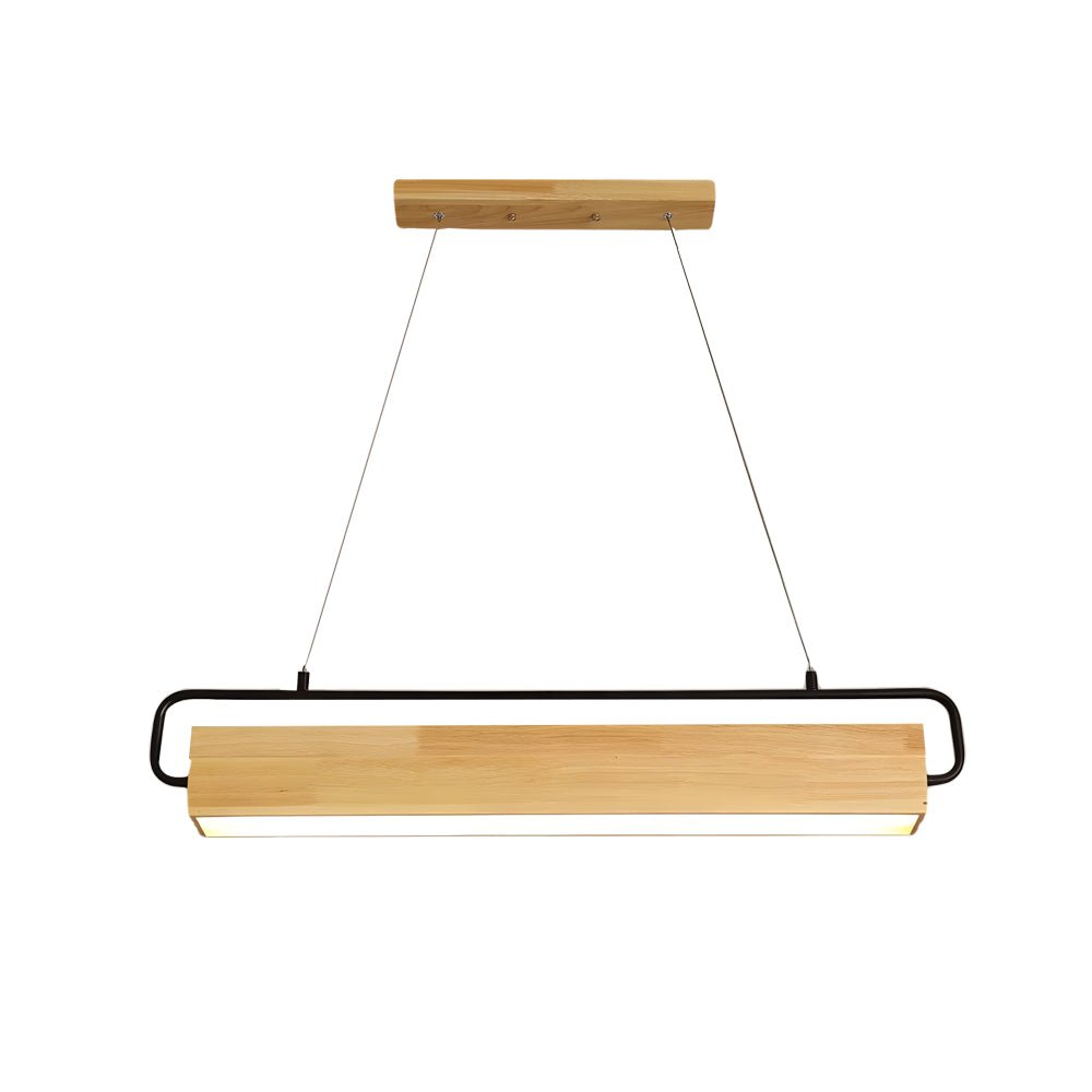 WHITBY WOODEN RECTANGULAR LED DINING LIGHT