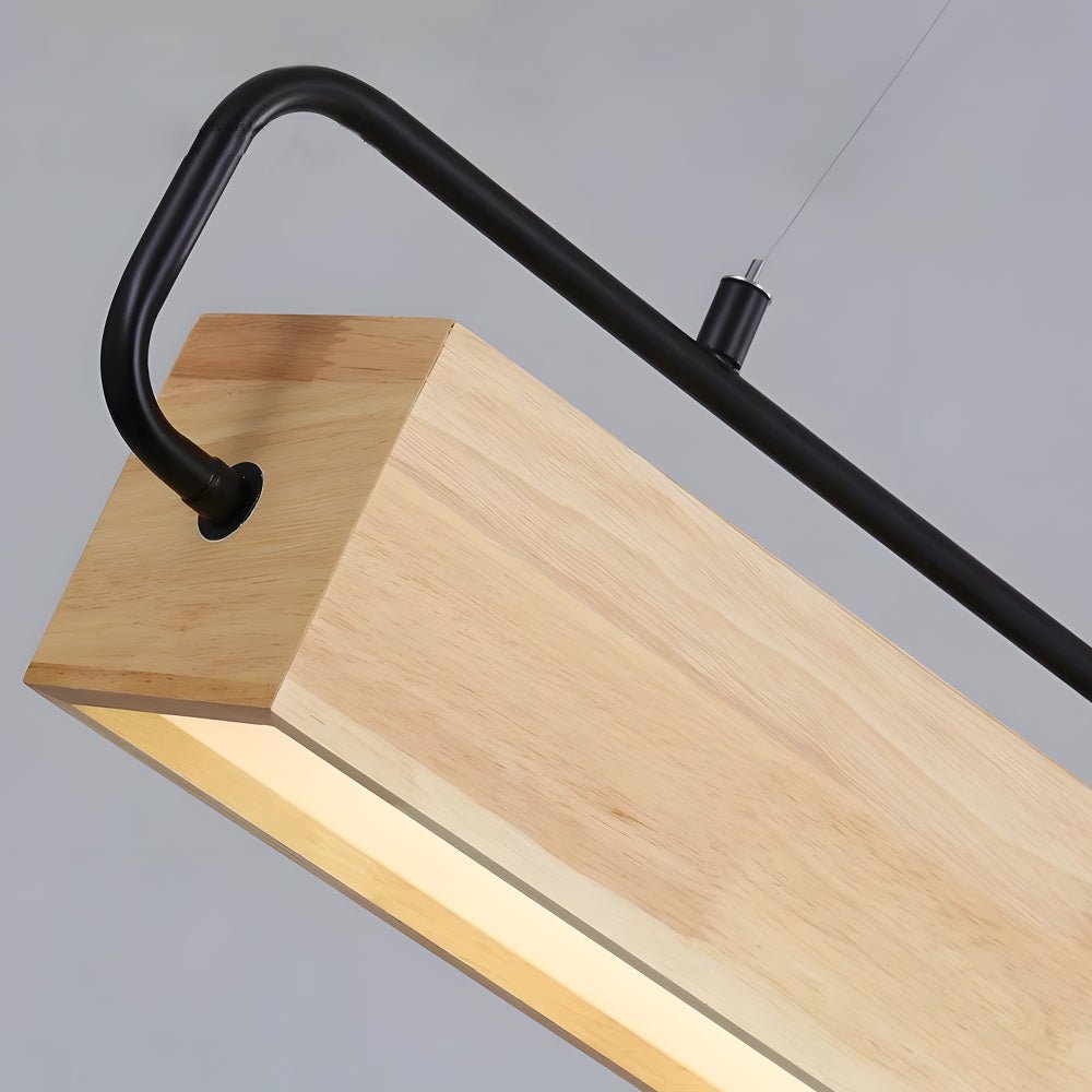 WHITBY WOODEN RECTANGULAR LED DINING LIGHT