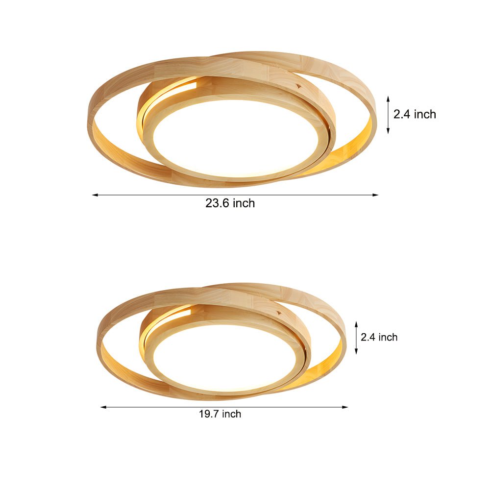 WINDSOR WOODEN OVAL LED CEILING LIGHT WITH ACRYLIC DIFFUSER