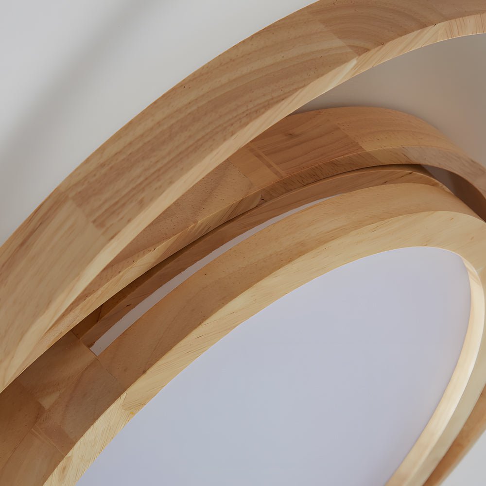 WINDSOR WOODEN OVAL LED CEILING LIGHT WITH ACRYLIC DIFFUSER