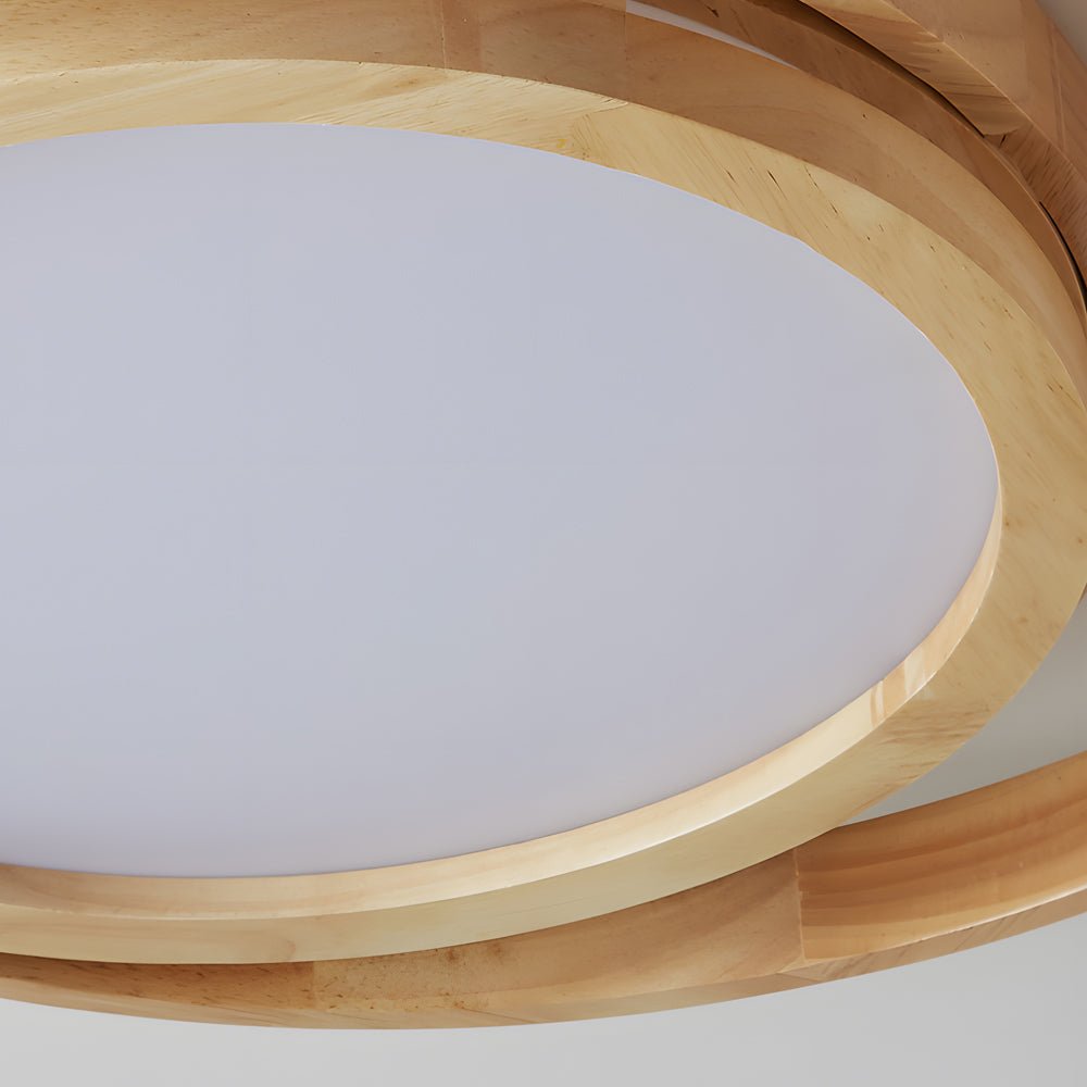 WINDSOR WOODEN OVAL LED CEILING LIGHT WITH ACRYLIC DIFFUSER