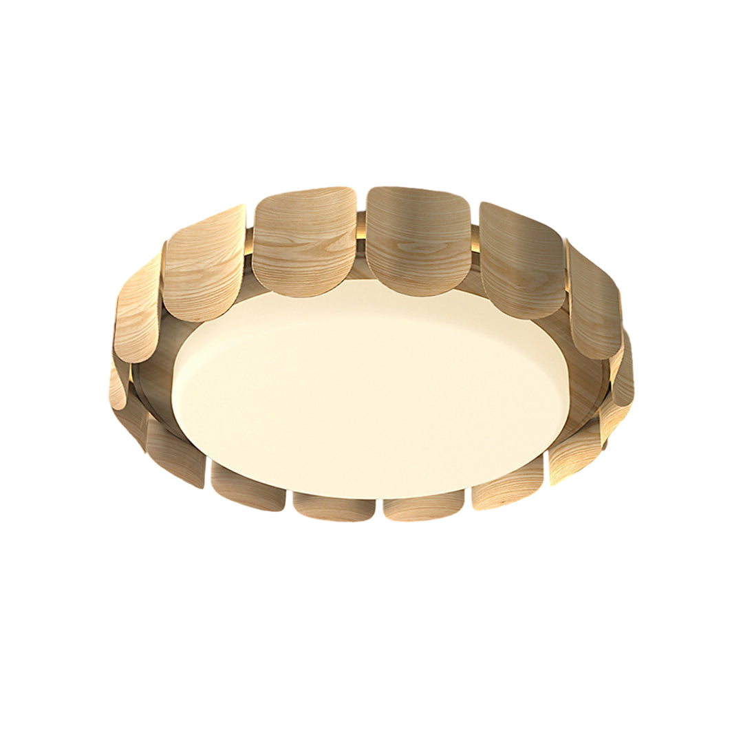 WINDSOR WOODEN RAY FLUSH MOUNT LIGHTING