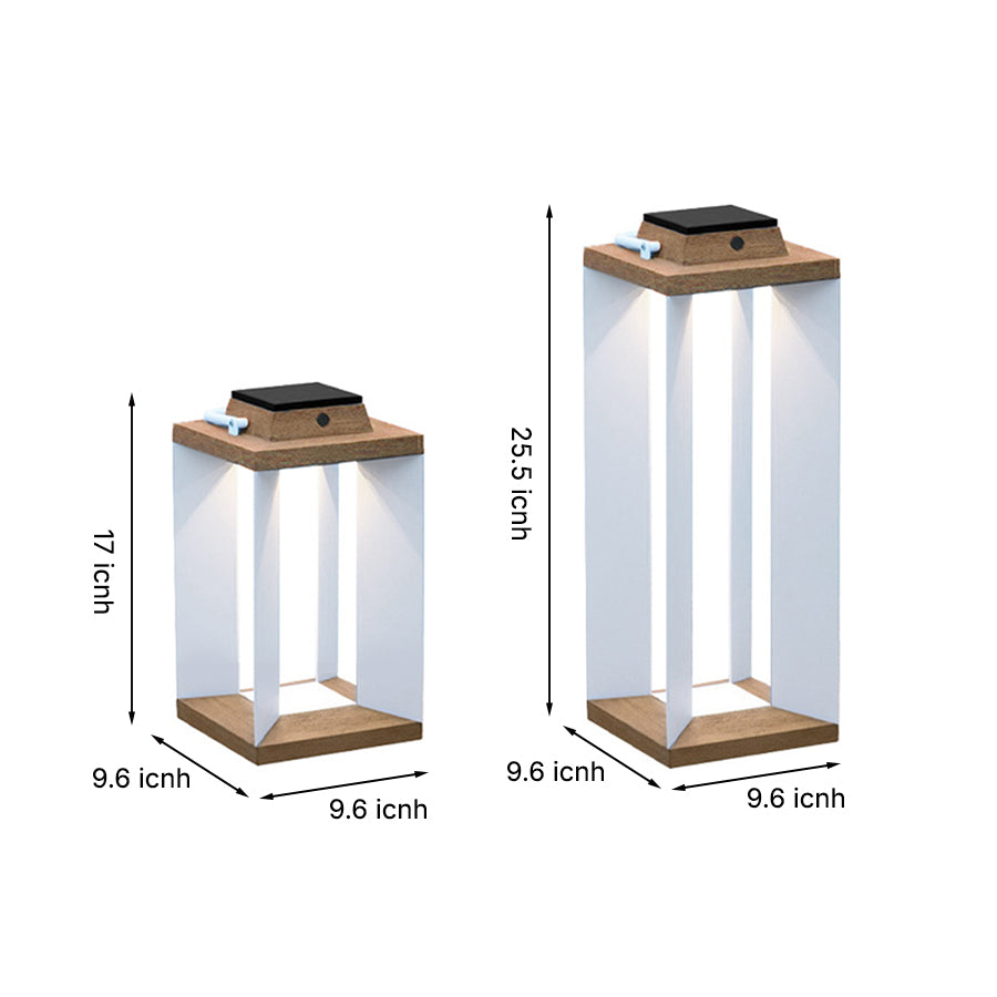 WINDSOR WOODEN SOLAR GLOW LANTERN FOR OUTDOOR AMBIENCE