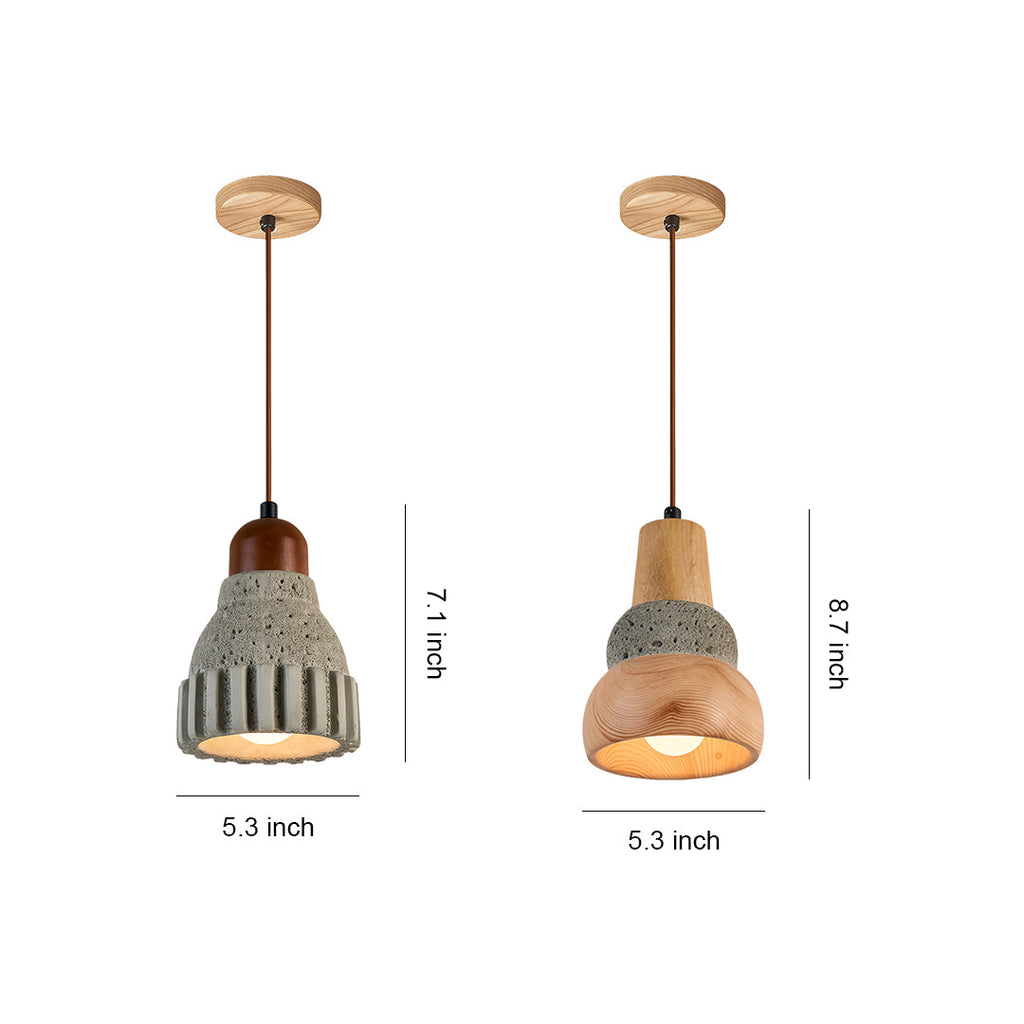 WINTHROP WOODEN CEMENT HANGING LANTERN
