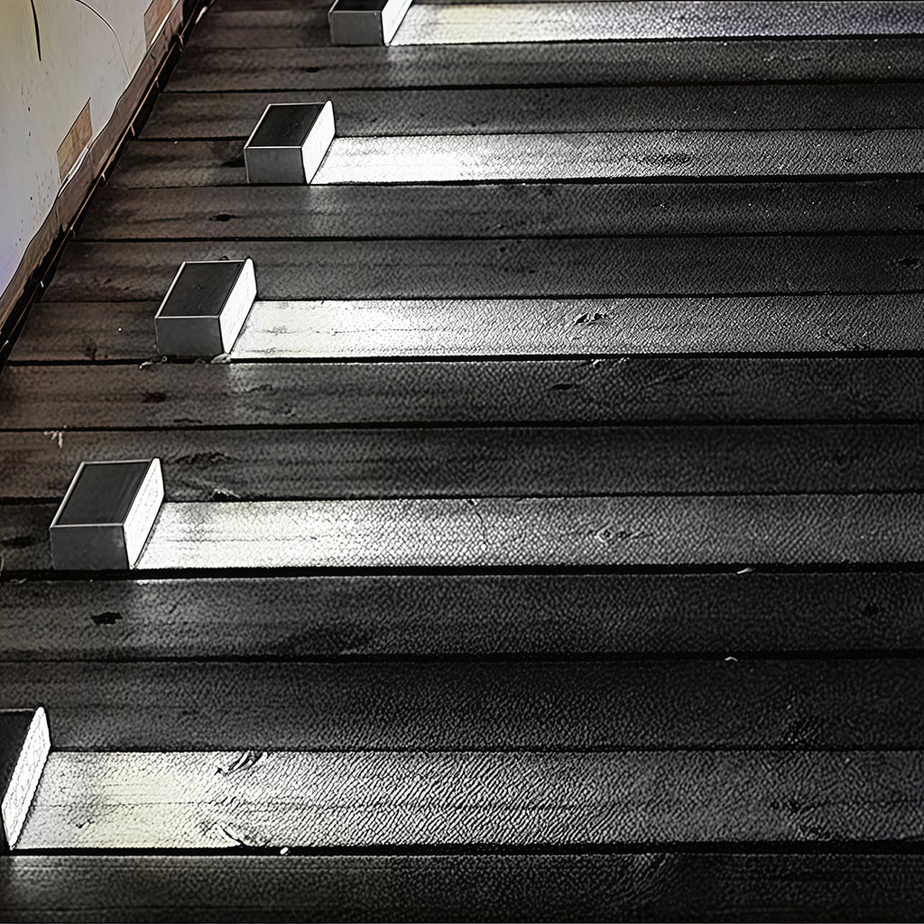 RAVENSCROFT SOLAR STEP LIGHTING LANTERNS, WEATHER-RESISTANT MODERN DESIGN