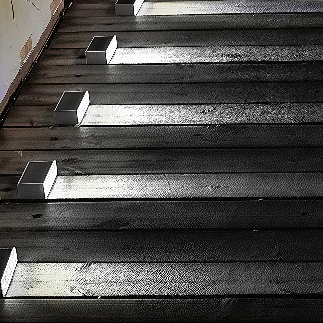 RAVENSCROFT SOLAR STEP LIGHTING LANTERNS, WEATHER-RESISTANT MODERN DESIGN