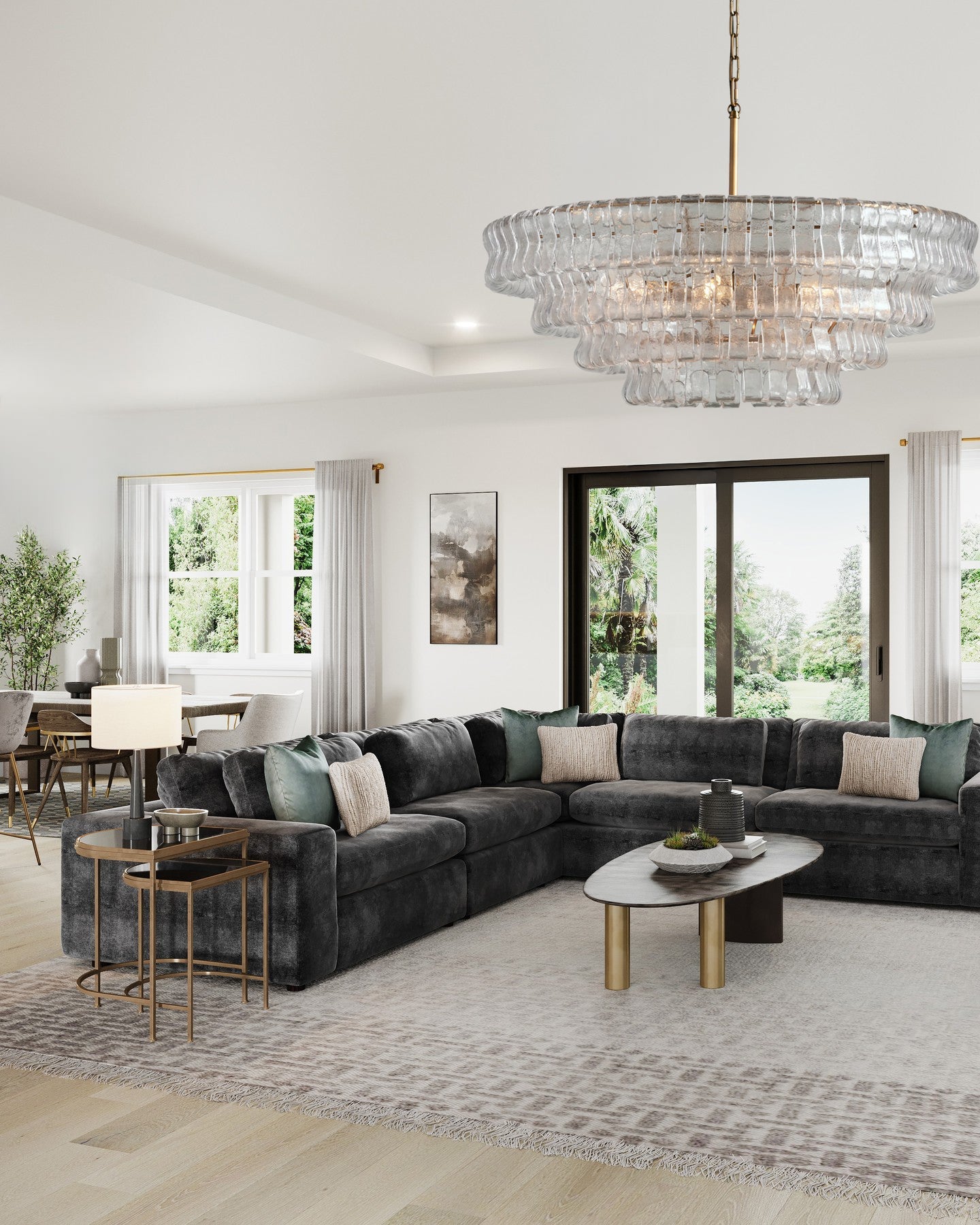 VERDANT CRYSTAL ORBILLION CHANDELIER