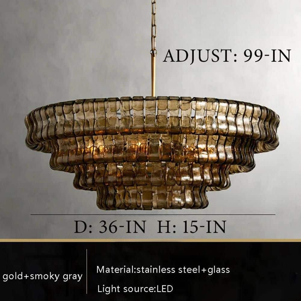 VERONA SMOKE-LACED CIRCULAR LIGHTING FIXTURE