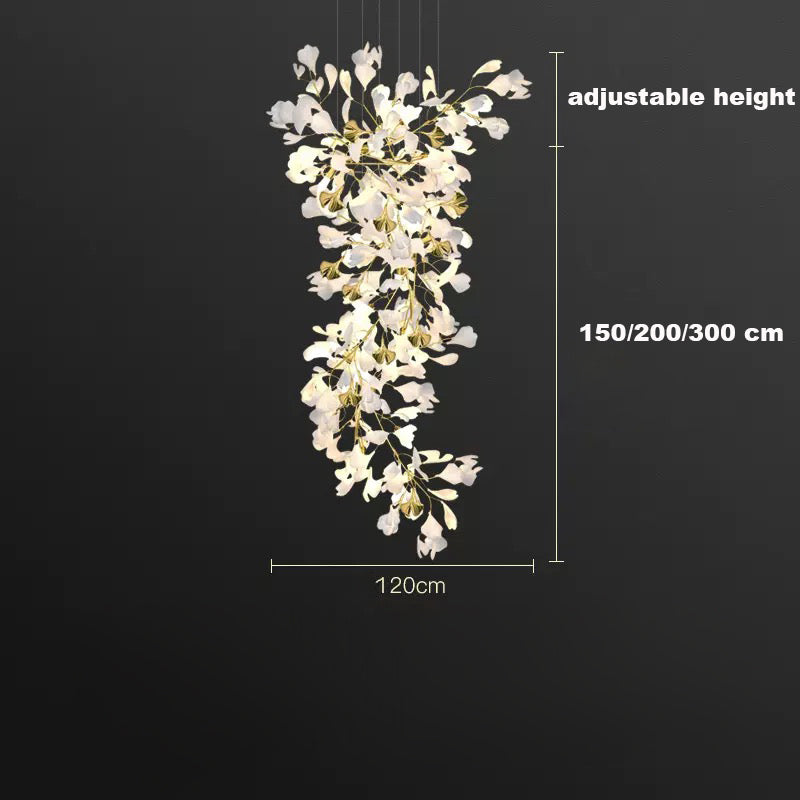 VIVIENNE GINKGO LEAF 24-BULB CEILING LANTERN